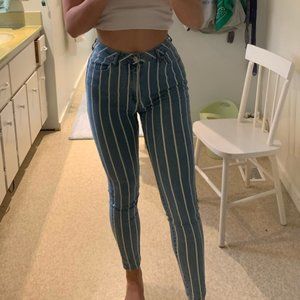 Forever 21 pinstriped jeans